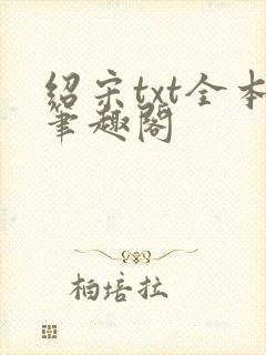 绍宋txt全本笔趣阁