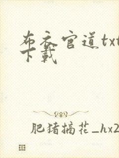 布衣官道txt下载