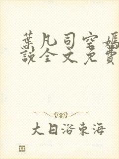叶凡司空嫣然小说全文免费读