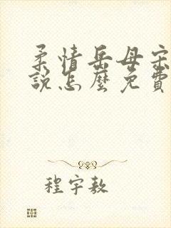 柔情岳母宋城小说怎么免费阅读全文
