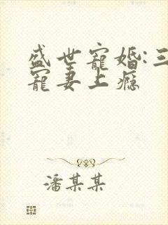盛世宠婚:三爷宠妻上瘾