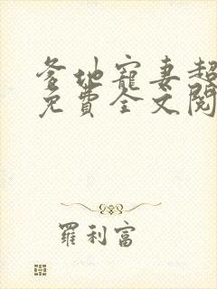 爹地宠妻超给力免费全文阅读封面