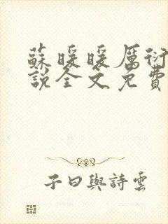 苏暖暖厉衍琛小说全文免费阅读
