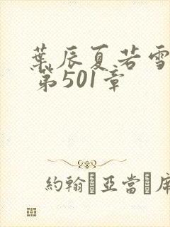 叶辰夏若雪孙怡 第501章封面