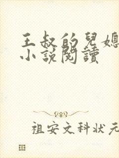 王叔的儿媳孙茹小说阅读封面