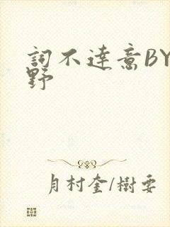 词不达意BY咩野