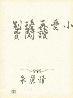 别后再爱小说免费阅读