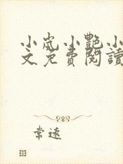 小岚小艳小说全文免费阅读最新章节封面