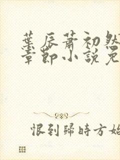叶辰萧初然最新章节小说免费阅读