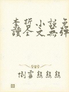 李哲小说免费阅读全文无弹窗