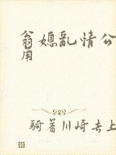 翁媳乱情公公视角