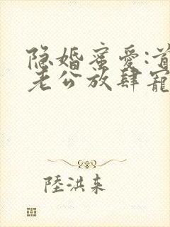 隐婚蜜爱:首席老公放肆宠
