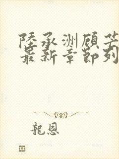 陆承洲顾芒小说最新章节列表