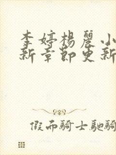 李婷杨丽小说最新章节更新时间
