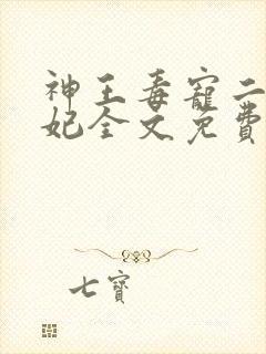 神王毒宠二嫁王妃全文免费