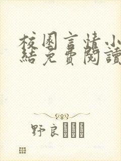 校园言情小说完结免费阅读封面