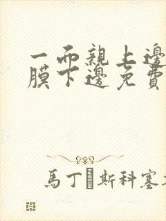 一面亲上边一面膜下边免费阅读
