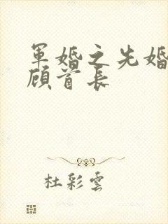 军婚之先婚厚爱顾首长封面