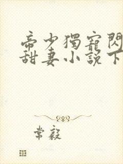 帝少独宠闪婚小甜妻小说下载