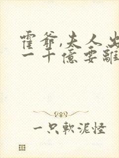 霍爷,夫人出价一千亿要离婚的大结局
