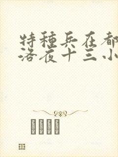 特种兵在都市杨洛夜十三小说封面