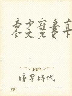 帝少宠妻有点甜全文免费下载