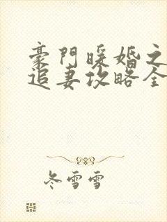 豪门暖婚之权爷追妻攻略全文免费阅读