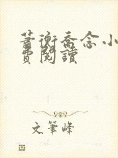 萧衡乔念小说免费阅读封面