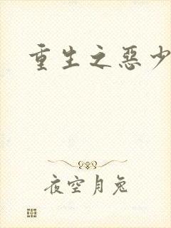 重生之恶少封面