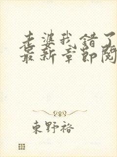 老婆我错了小说最新章节阅读全文