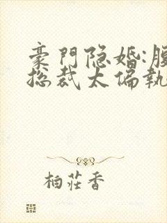 豪门隐婚:腹黑总裁太偏执封面