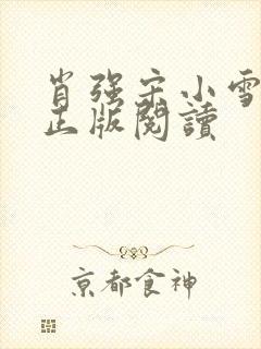 肖强宋小雪小说正版阅读封面