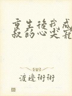重生后我成了皇叔的心尖宠演员封面