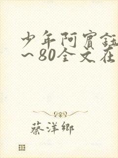 少年阿宾钰慧1～80全文在线阅读封面
