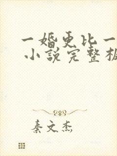 一婚更比一婚高 小说完整板