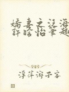 娇妻之泛海之舟许晗怡笔趣阁