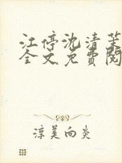 江停沈清茉小说全文免费阅读