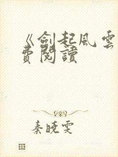 《剑起风云》免费阅读封面