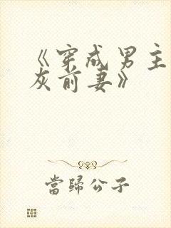 《穿成男主的炮灰前妻》封面