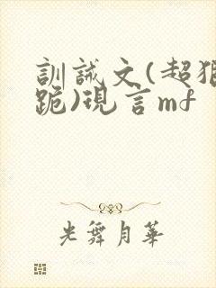 训诫文(超狠罚跪)现言mf封面