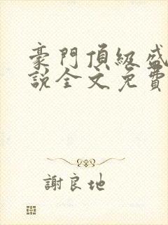 豪门顶级盛婚小说全文免费阅读