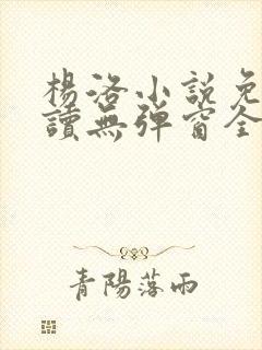 杨洛小说免费阅读无弹窗全文