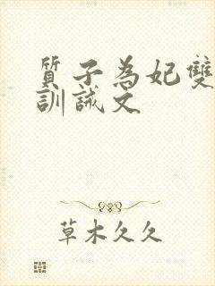 质子为妃双男主训诫文