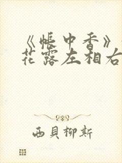 《帐中香》金银花露左相右相