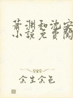 萧渊和沈安安的小说免费阅读