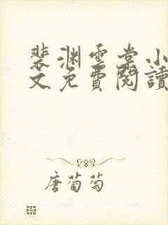 裴渊云棠小说全文免费阅读