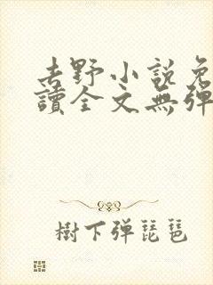 去野小说免费阅读全文无弹窗