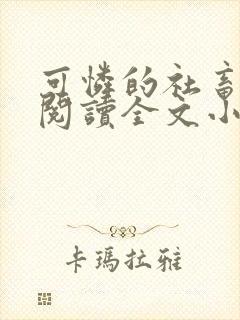 可怜的社畜免费阅读全文小说