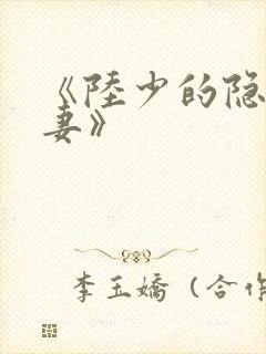 《陆少的隐婚罪妻》