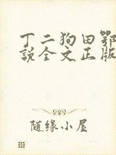 丁二狗田鄂茹小说全文正版免费阅读